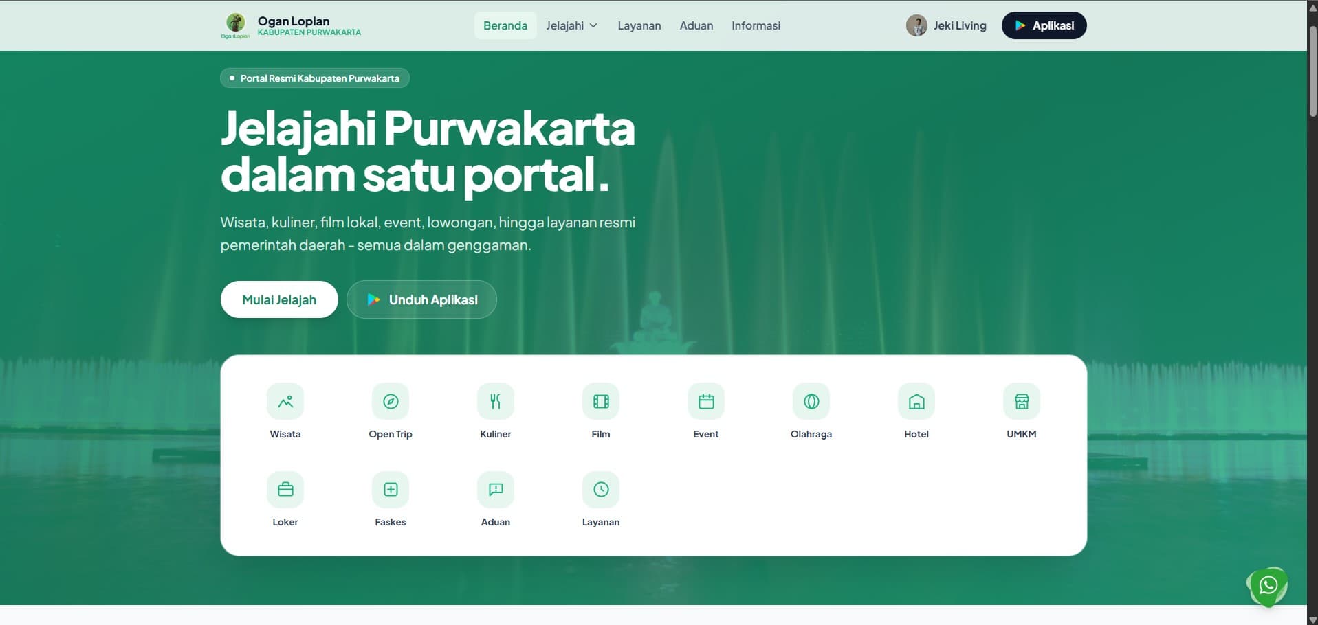 Ogan Lopian Web Portal preview